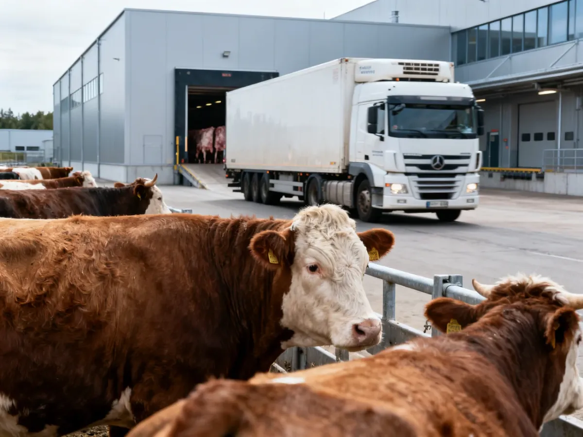 Transport bydła i wołowiny z zakładu przetwórczego